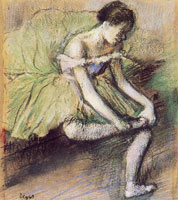 Edgar Degas The green dress